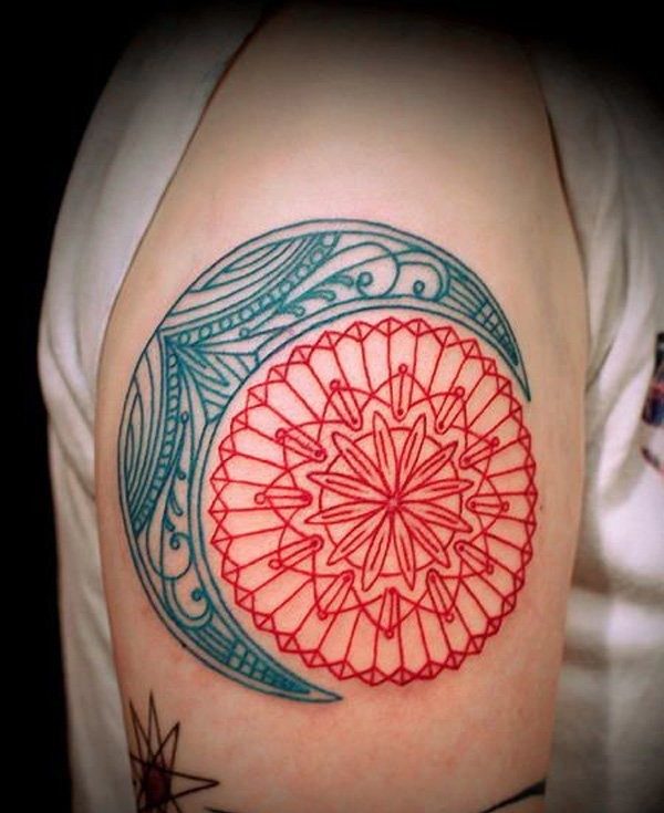 Red Mandala Tattoo
