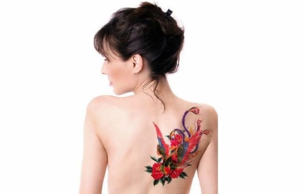 Red Phoenix Tattoo Design