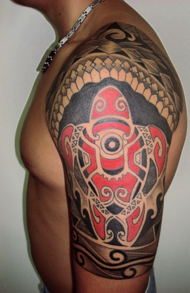 Red Polynesian Tattoo