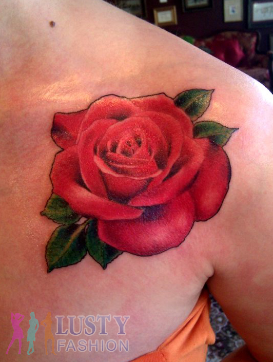 Red Rose Tattoo Design