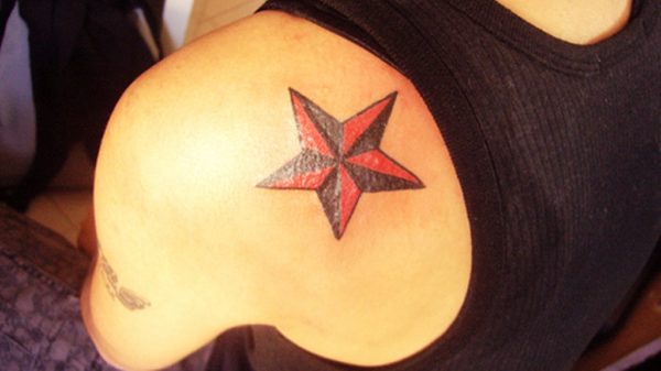 Red Star Nautical Tattoo Design