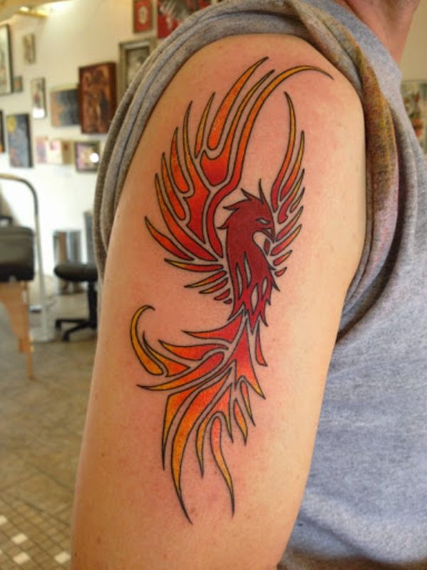 Shoulder Phoenix Tattoo