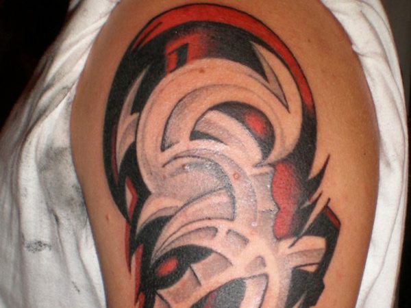 Red Tribal Tattoo