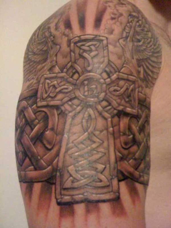 Religious Cross Celtic Tattoo