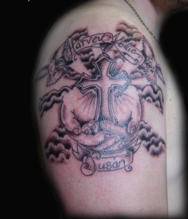 Religious Cross Tattoo Design