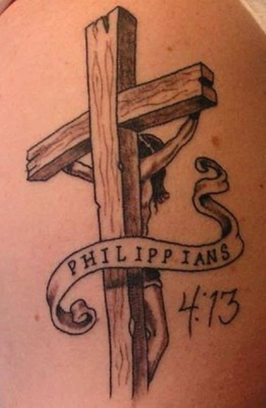 Religious Crucifix Tattoo