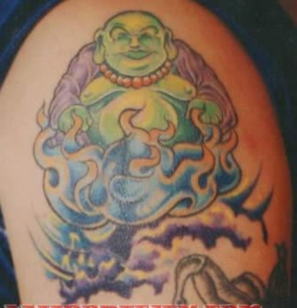 Religious Laughing Buddha Tattoo