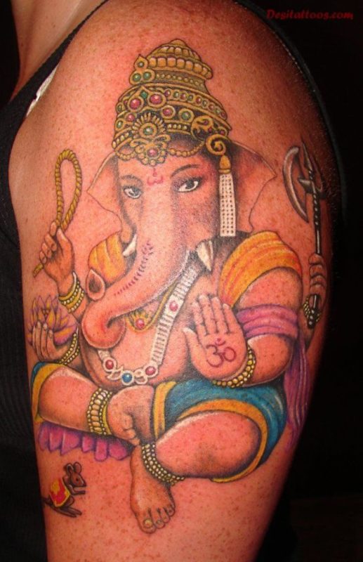 Religious Tattoo Design On Shoulder