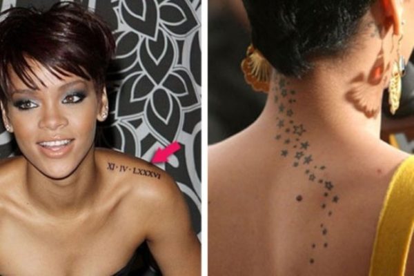 Rihanna Roman Shoulder Tattoo