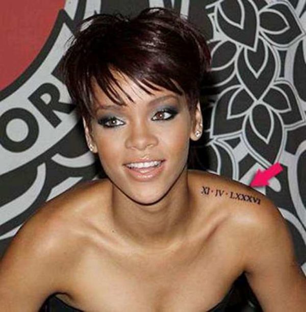 Rihanna Shoulder Tattoo Design