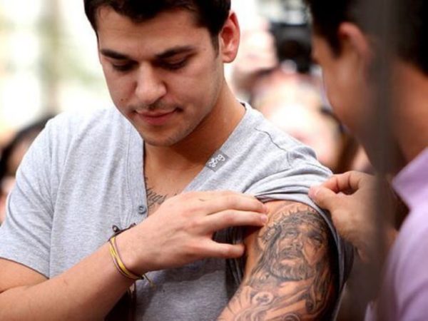 Rob Kardashian Jesus Tattoo