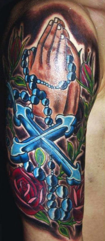 Rosary Beads Traditional Religious Tattoo