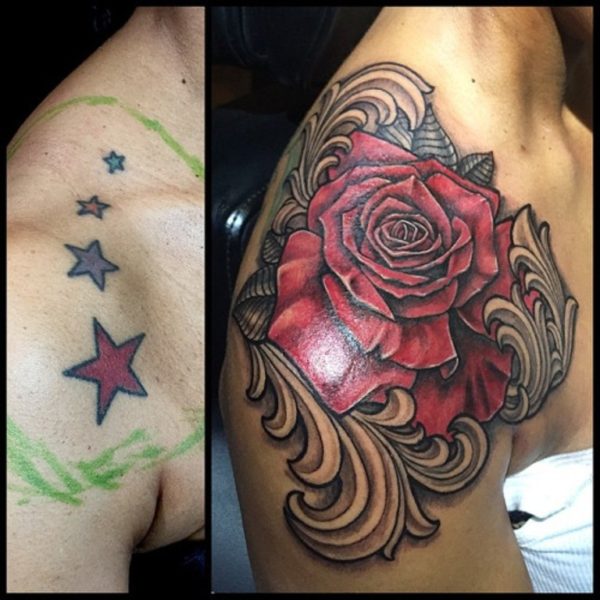 Rose Coevr Up Tattoo