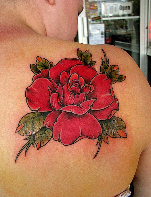 Rose Flower Vintage Tattoo