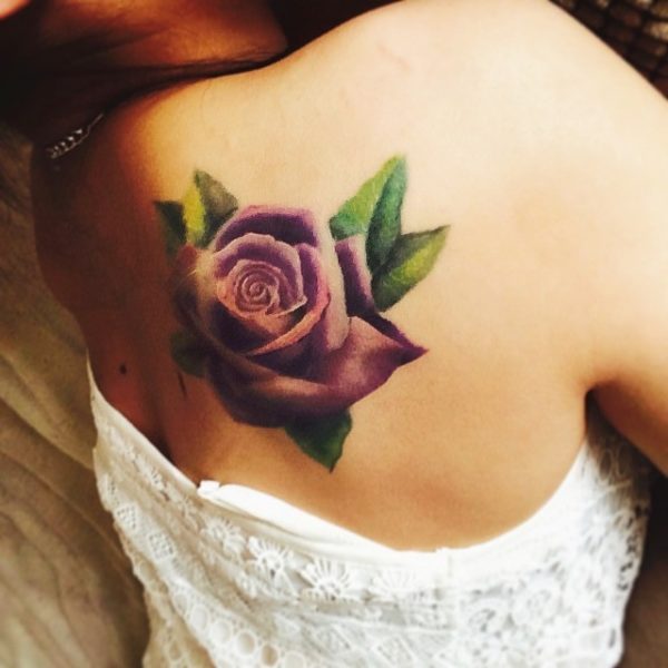 Rose Shoulder Blade Tattoo