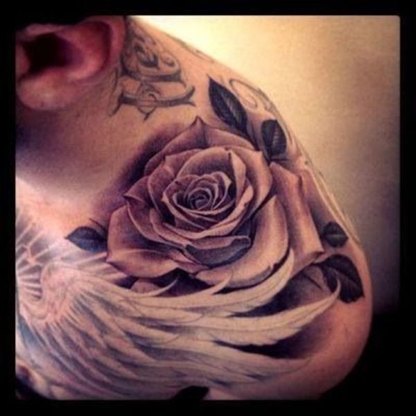 Rose Wing Tattoo