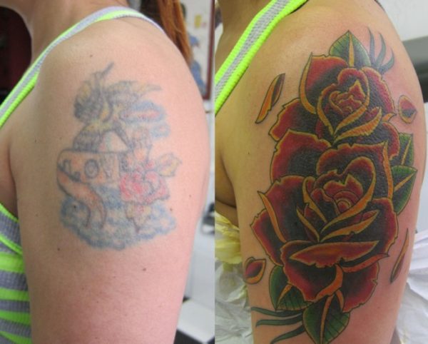 Roses Cover Up Tattoo