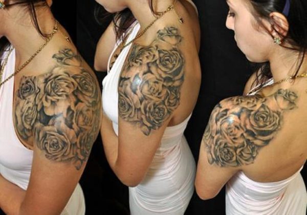 Roses Tattoo On Shoulder