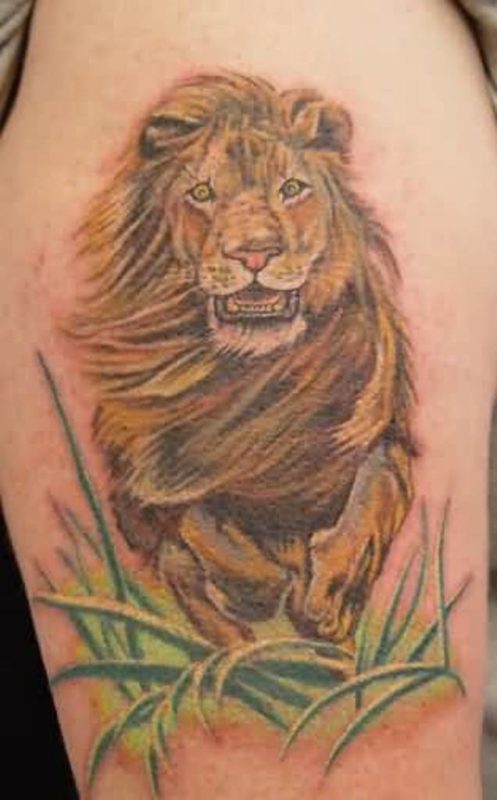 Running Lion Tattoo