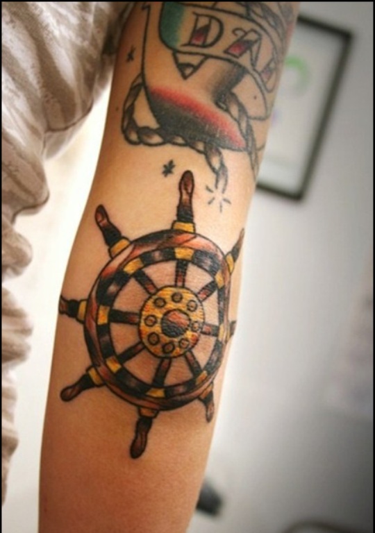 Sailor Wheel Tattoo Design