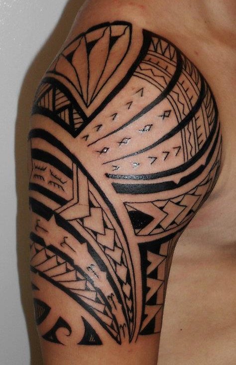 Samoan Maori Shoulder Tattoo