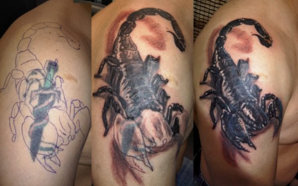 Scorpion Cover Up Tattoo
