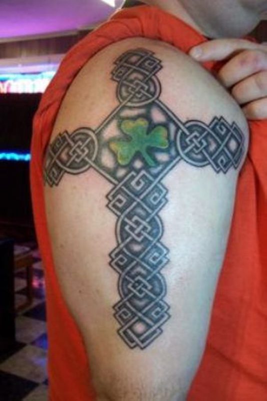 Shamrock Cross Tattoo