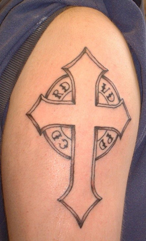 Shoulder Cross Tattoo
