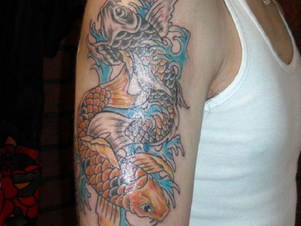 Shoulder Fish Tattoo