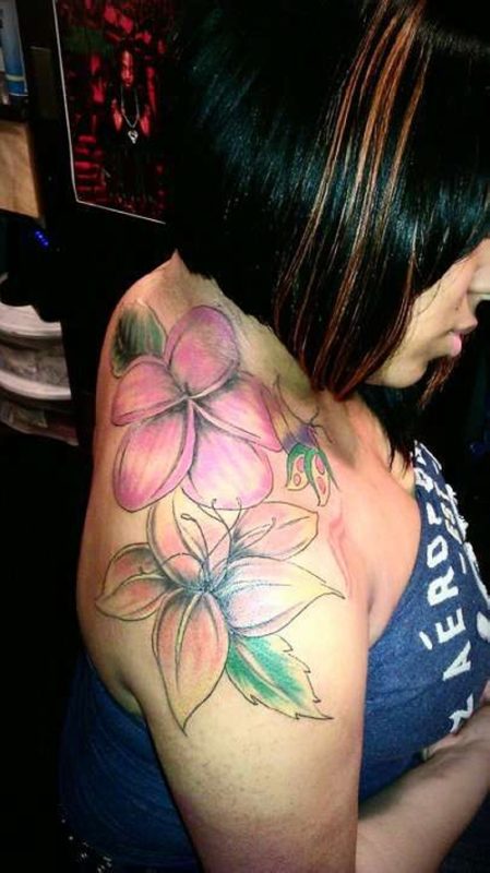 Shoulder  Flower Tattoo