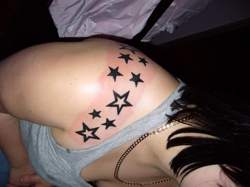 Shoulder Joint Amazing Star Tattoo