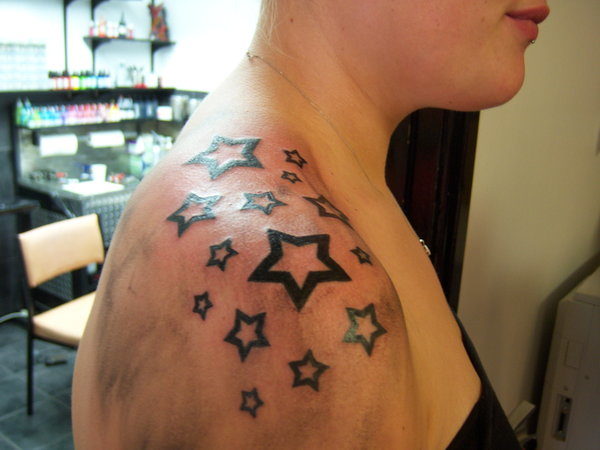 Shoulder Joint Star Tattoo