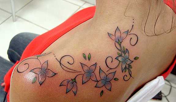 Shoulder Joint Sweet Flower Tattoo