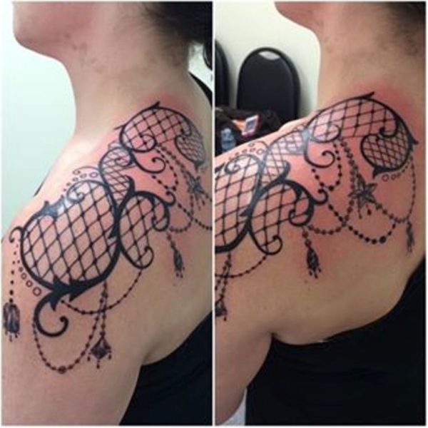 Shoulder Lace Tattoo