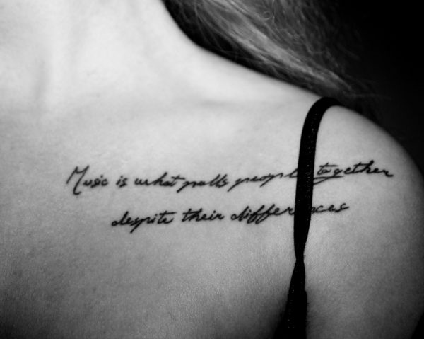 Shoulder Quote Tattoo Design