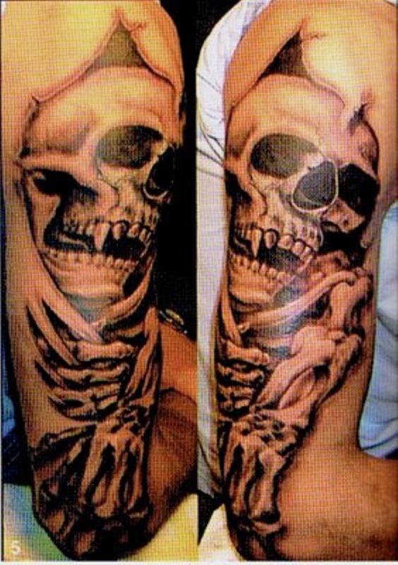 Shoulder Skull Tattoo