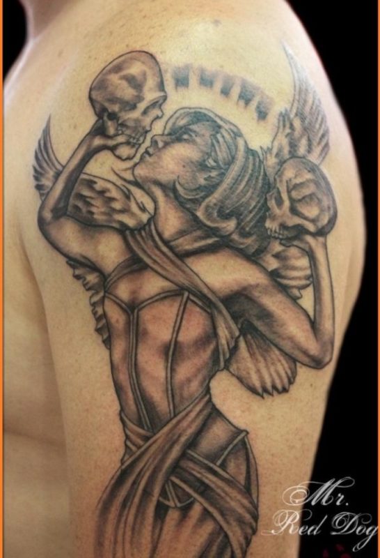 Shoulder Tattoo Of Angel