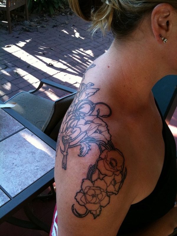 Simple Flower Lace Tattoo Design