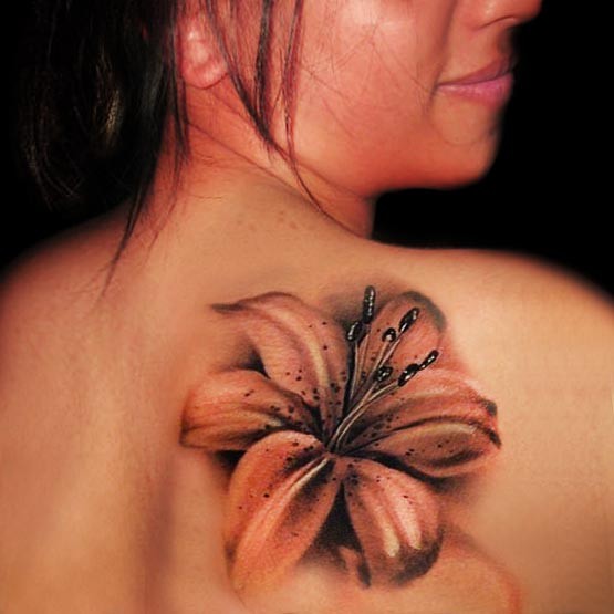Simple Hibiscus Flower Tattoo