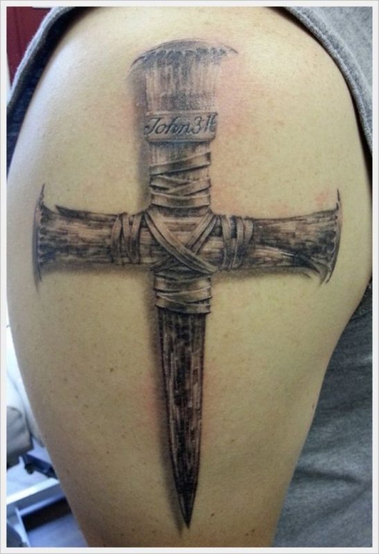 Simple Large Cross Tattoo