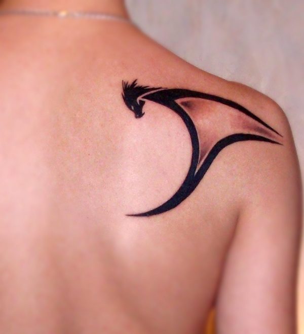 Simple Shoulder Blade Tattoo