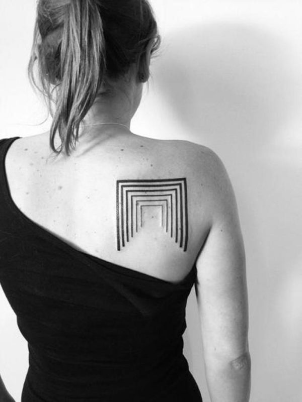 Simple Square Geometric Tattoo
