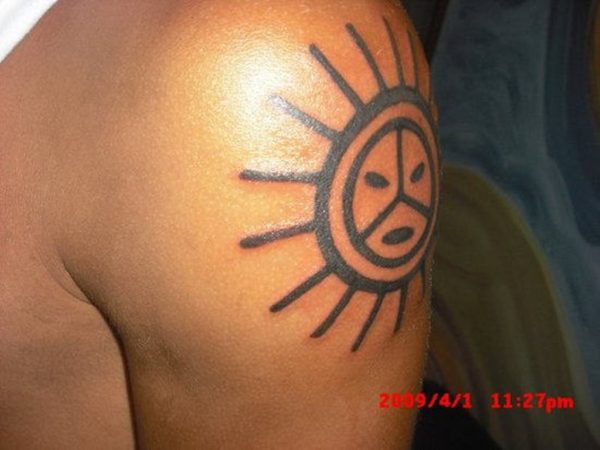 Simple Sun Tattoo Design
