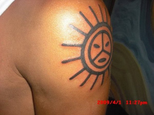 Simple Sun Tattoo Design