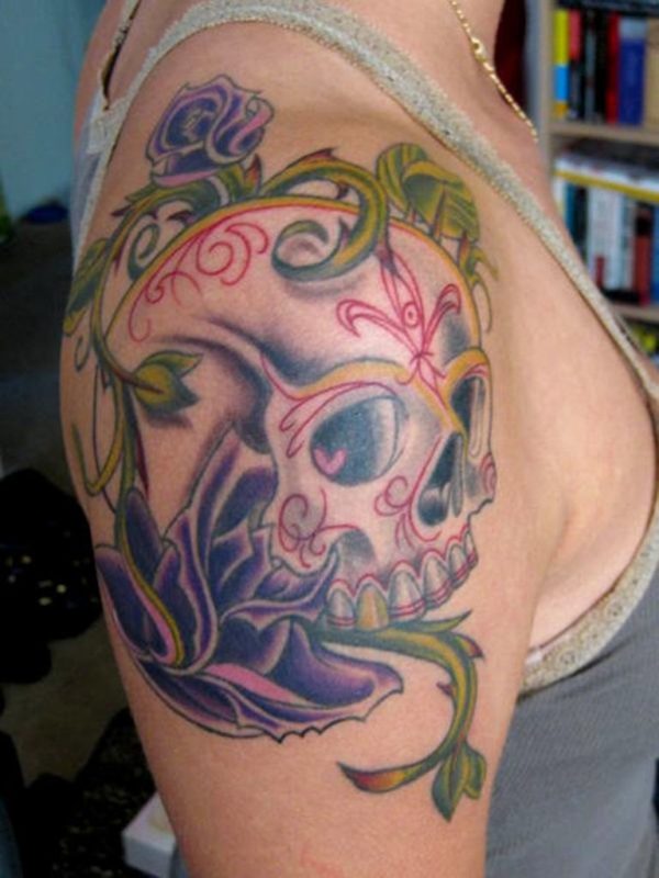 Skull And Vine Tattoo