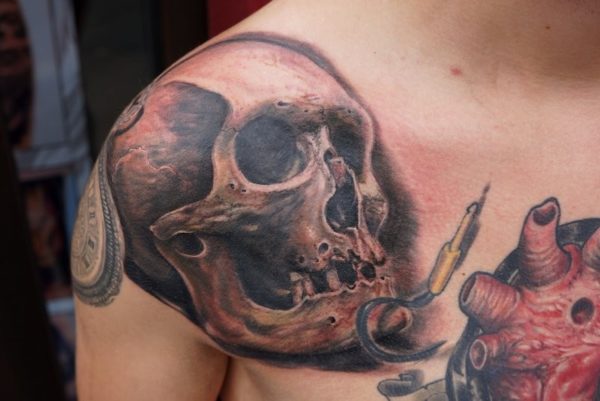 Skull Shoulder Tattoo