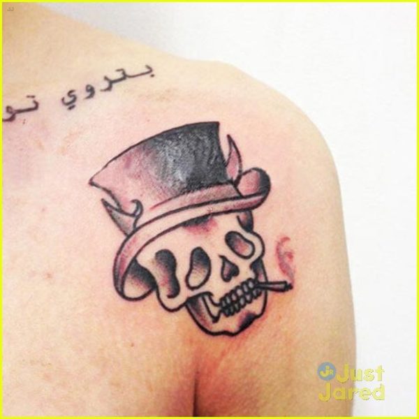 Skull Wearing Hat Tattoo