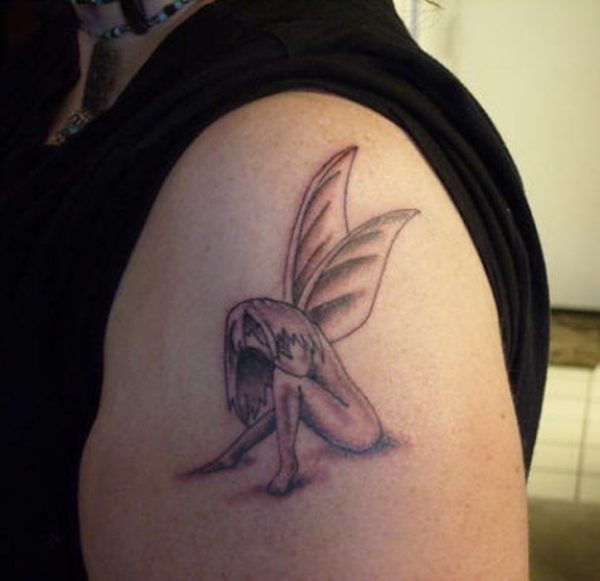 Small Angel Tattoo