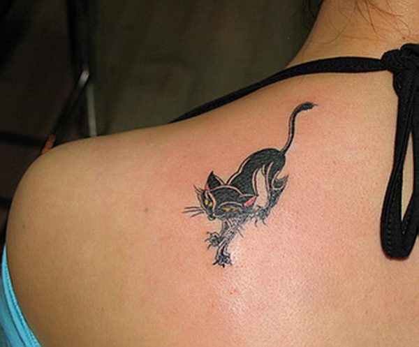 Small Cat Tattoo For Women