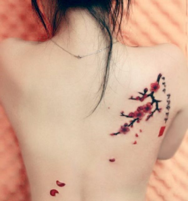 Small Cherry Blossom Flowers Tattoo